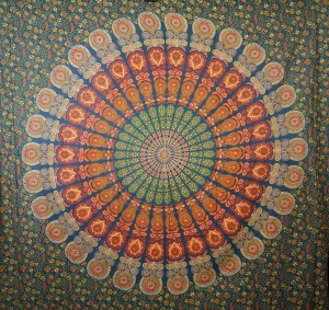 Indyjska  duża narzuta zasłona obrus mandala 118