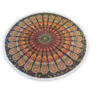 INDYJSKA MANDALA OBRUS NARZUTA PAREO OZDOBA 135CM  