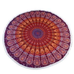 INDYJSKA MANDALA OBRUS NARZUTA PAREO OZDOBA 135CM 